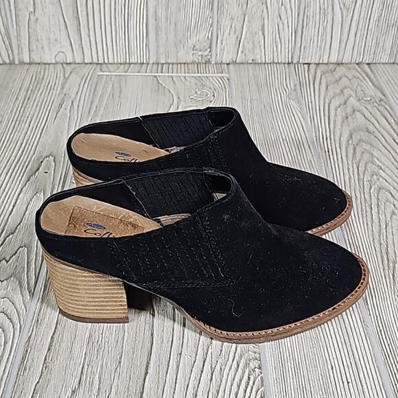 Aqua College Nan Black Leather Waterproof Slip On Mules Womens Size 6 NEW - Picture 3 of 14